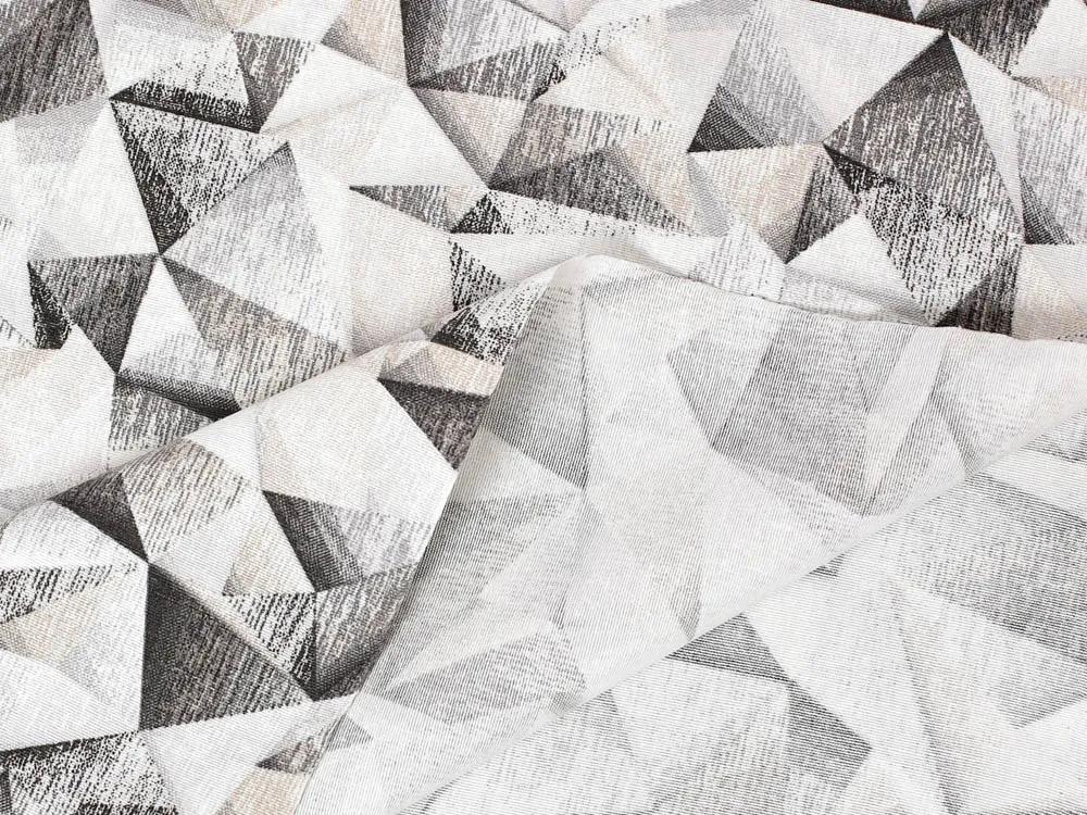 Biante Dekoračný štvorcový obrus Porto PRT-008 Sivo-béžové kryštály 130x130 cm
