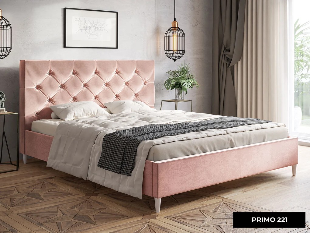 PROXIMA.store - Luxusná čalúnená posteľ FIONA ROZMER: 160 x 200 cm, FARBA NÔH: wenge