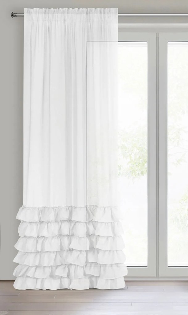ZÁCLONA NA PÁSKE DOLLY 140X250 CM BIELA