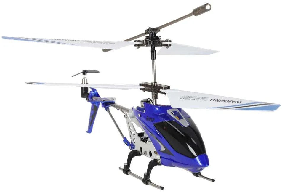 KIK RC vrtuľník SYMA S107G Metal, hliníkový, gyroskop, 3,5-kanálový, diaľkové ovládanie, modrý