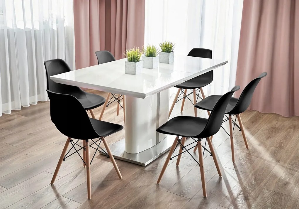 Dekorstudio Dizajnová jedálenská stolička v škandinávskom štýle - čierna