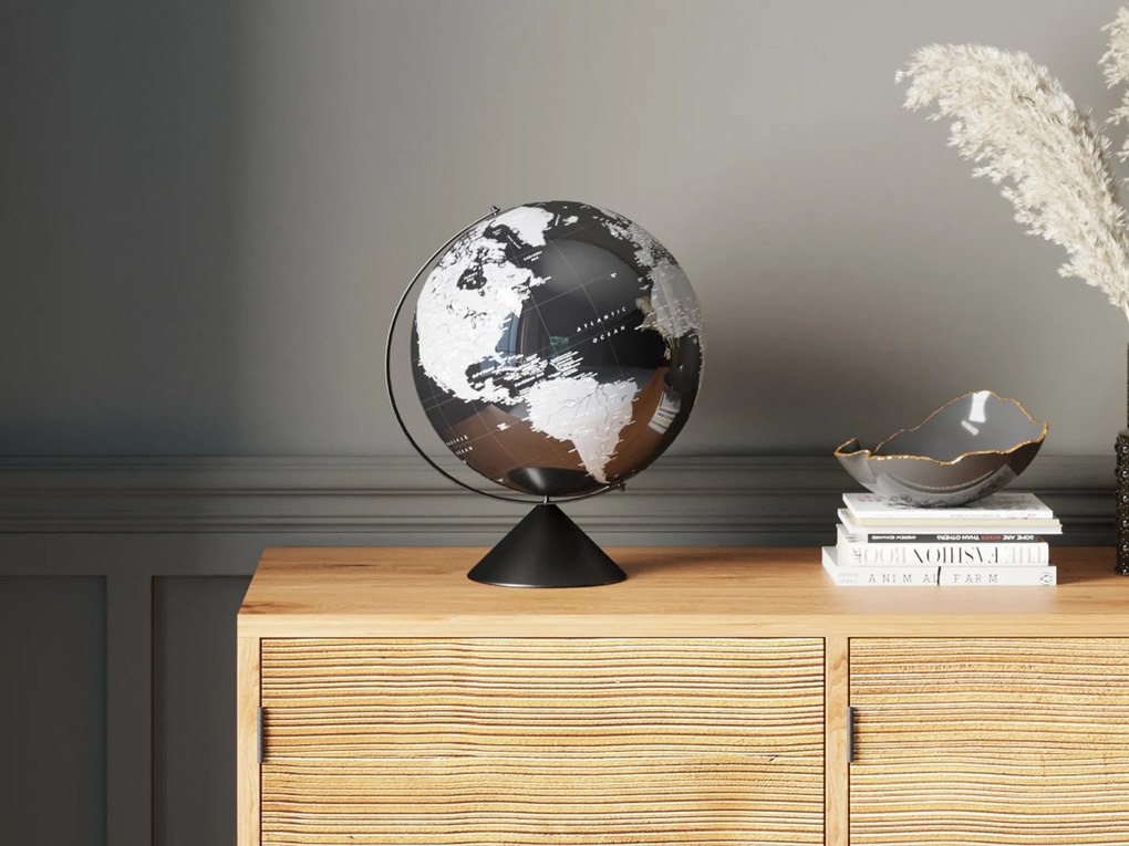 Globe dekorácia čierna 40 cm