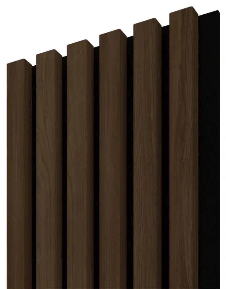 Akustický panel ACOUSTIC LINE - ezotica | čierna, 2650 x 245 x 22 mm, lamely MDF + FINISH FOLIE, akustický podklad FILC
