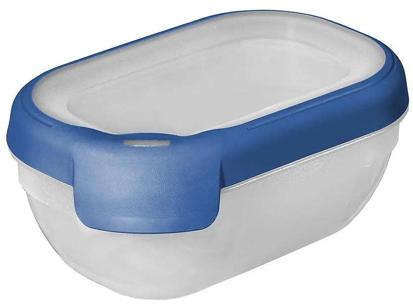 Obdĺžniková nádoba 0,5l 252987 priehľadná/modrá