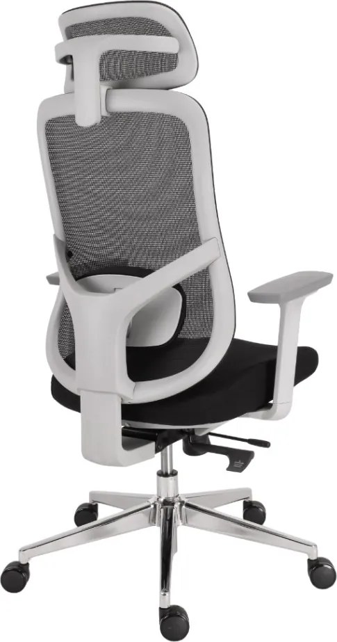 Kancelárska ergonomická stolička Neoseat ALLY WHITE — čierna / biela, nosnosť 150 kg