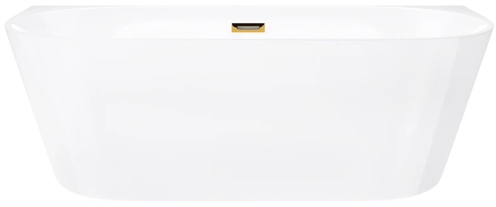 D‘Eluxe - VANE - Voľne stojaca akrylátová vaňa DREAMLINE MN19E x74,5cm Voľne stojaca vaňa biela 150 74.5 59 150x74,5cm biela + Sifón CLIK CLACK - farba Zlatá