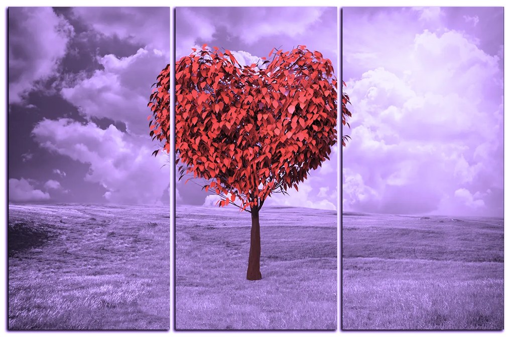Obraz na plátne - Srdce v tvare stromu 1106FB (135x90 cm)