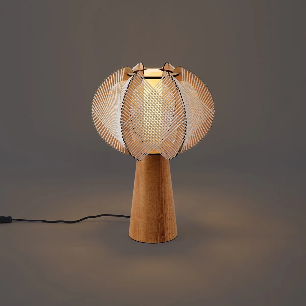 Japandi stolná lampa béžová 45 cm - Gertie