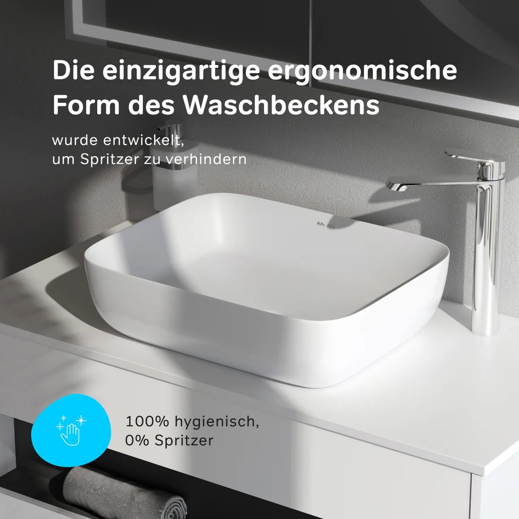 Pultové umývadlo 51 AM.PM Func MFAWCC10510WG biele lesklé