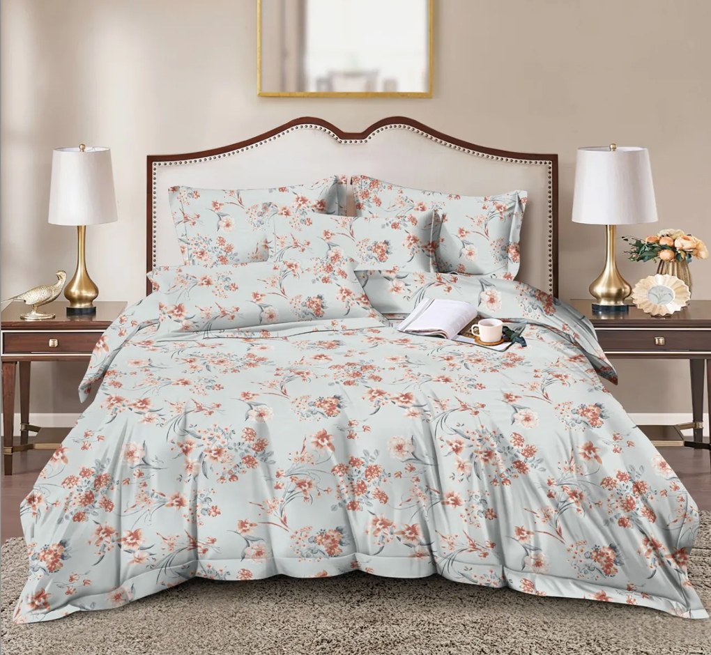 Obliečky z mikrovlákna FLORIMI svetlomodré Rozmer obliečky: 70 x 90 cm | 140 x 200 cm