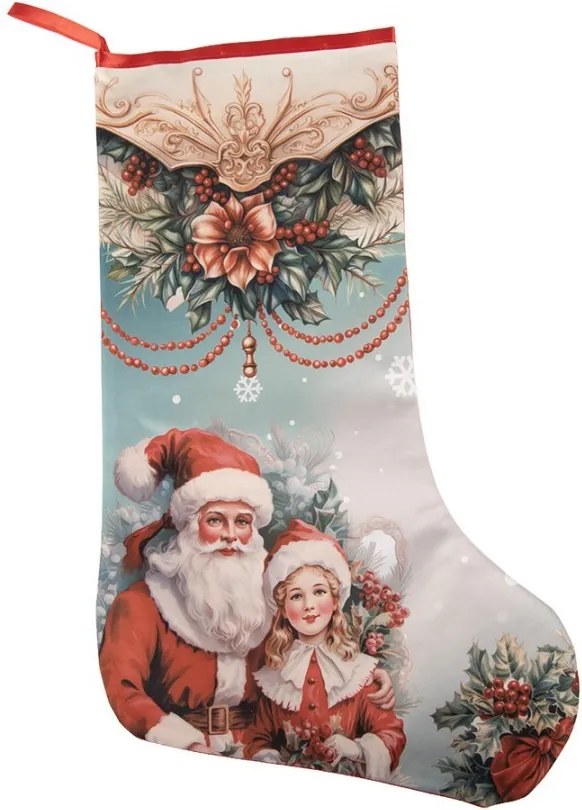 Vianočná pančucha Santa s dievčatkom M - 25*1*36 cm