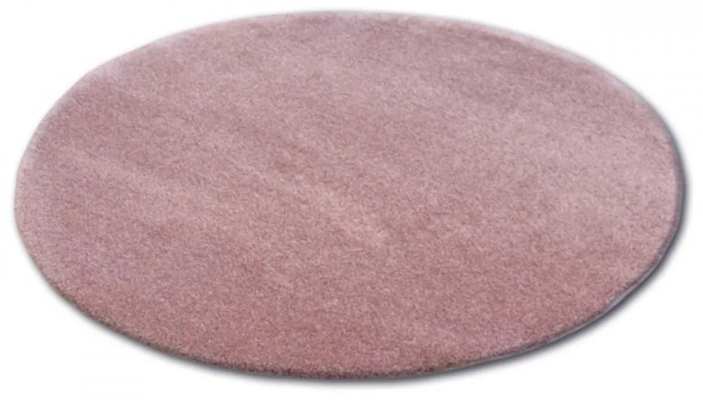 Luxusný kusový koberec Shaggy Azra ružový kruh, Velikosti 80cm