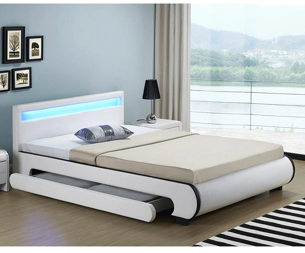 Čalúnená posteľ Bilbao 140x200 cm - biela