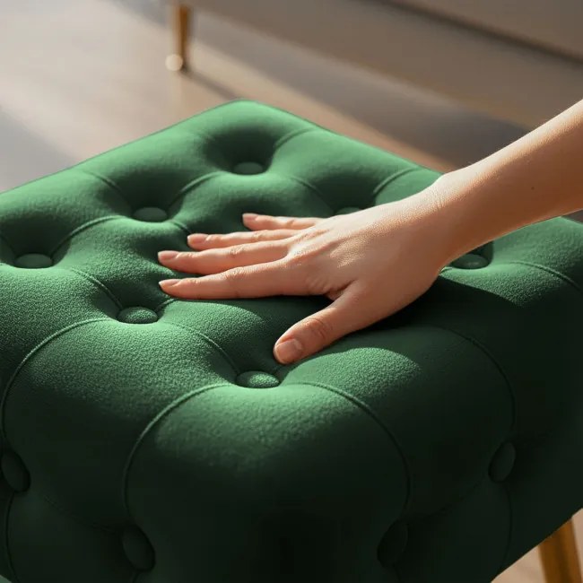 Taburetka QUADRA fľaškovo zelená