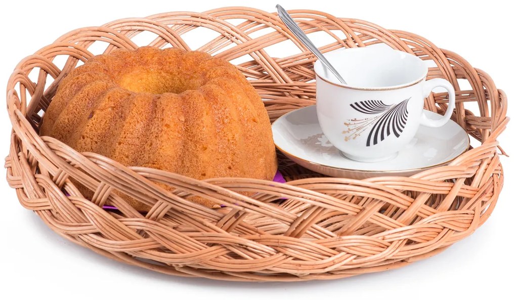 Košíček prútený Joy V.priemer 32 x v. 10(cm)