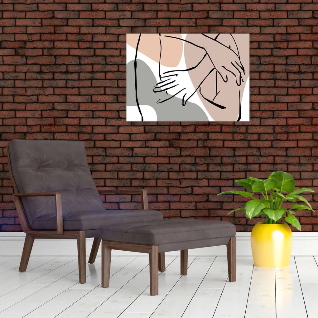 Obraz - Woman body line art N⁰2 (70x50 cm)