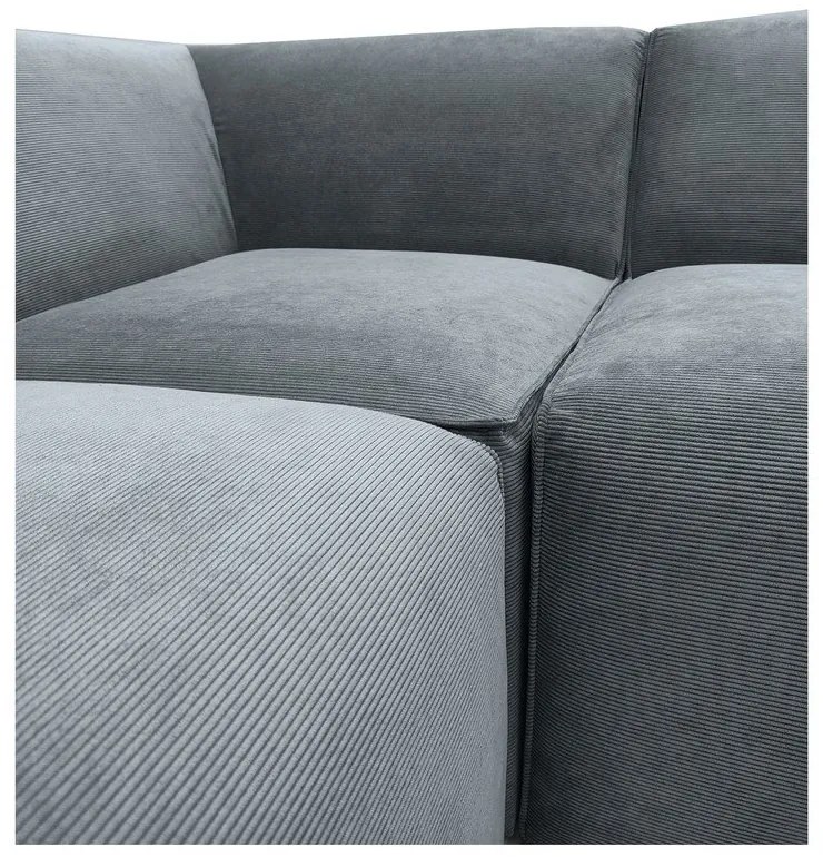 Sivá menčestrová rohová pohovka (pravý roh) Sting – Scandic