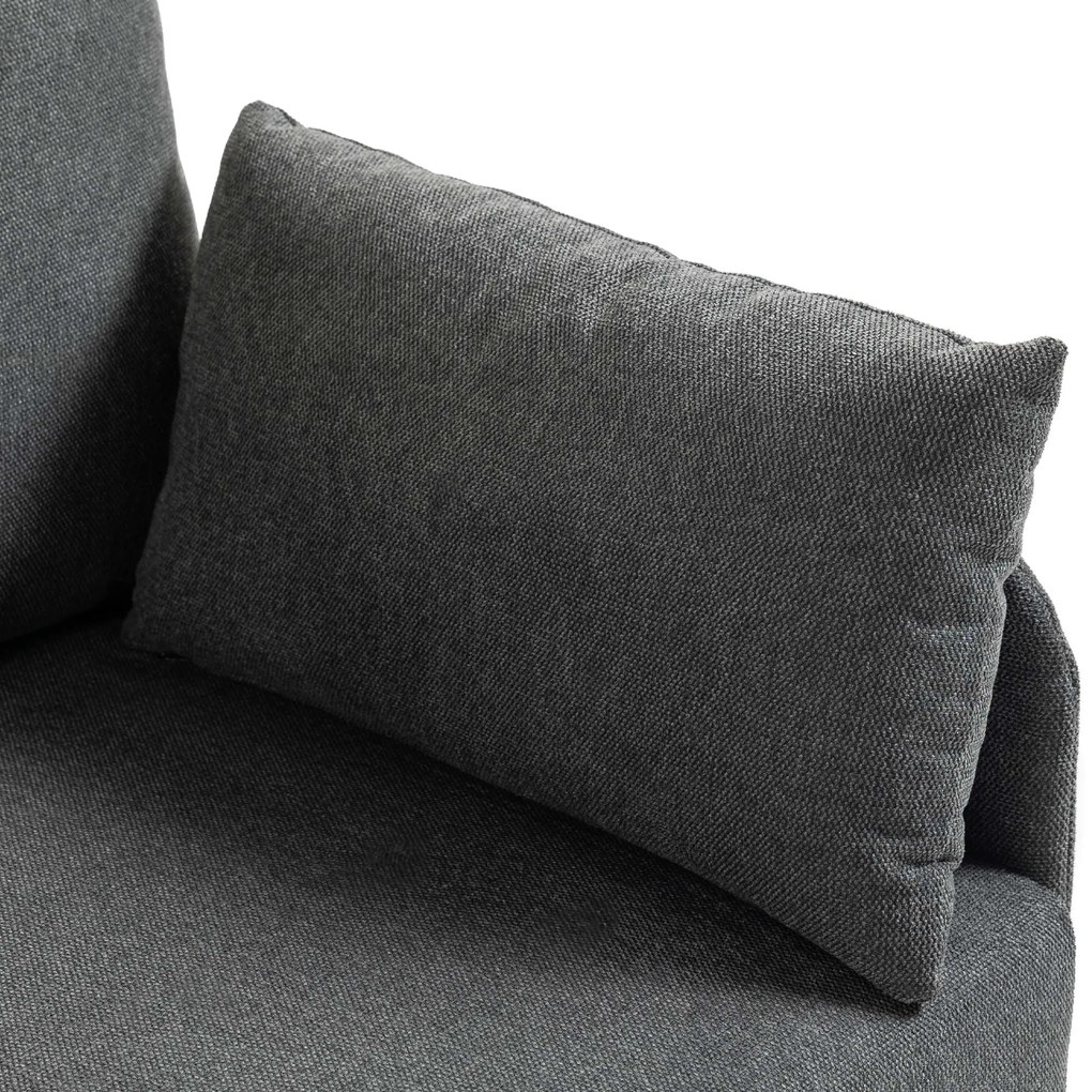 Sedačka Ziden 2-miestna látka - tmavosivá