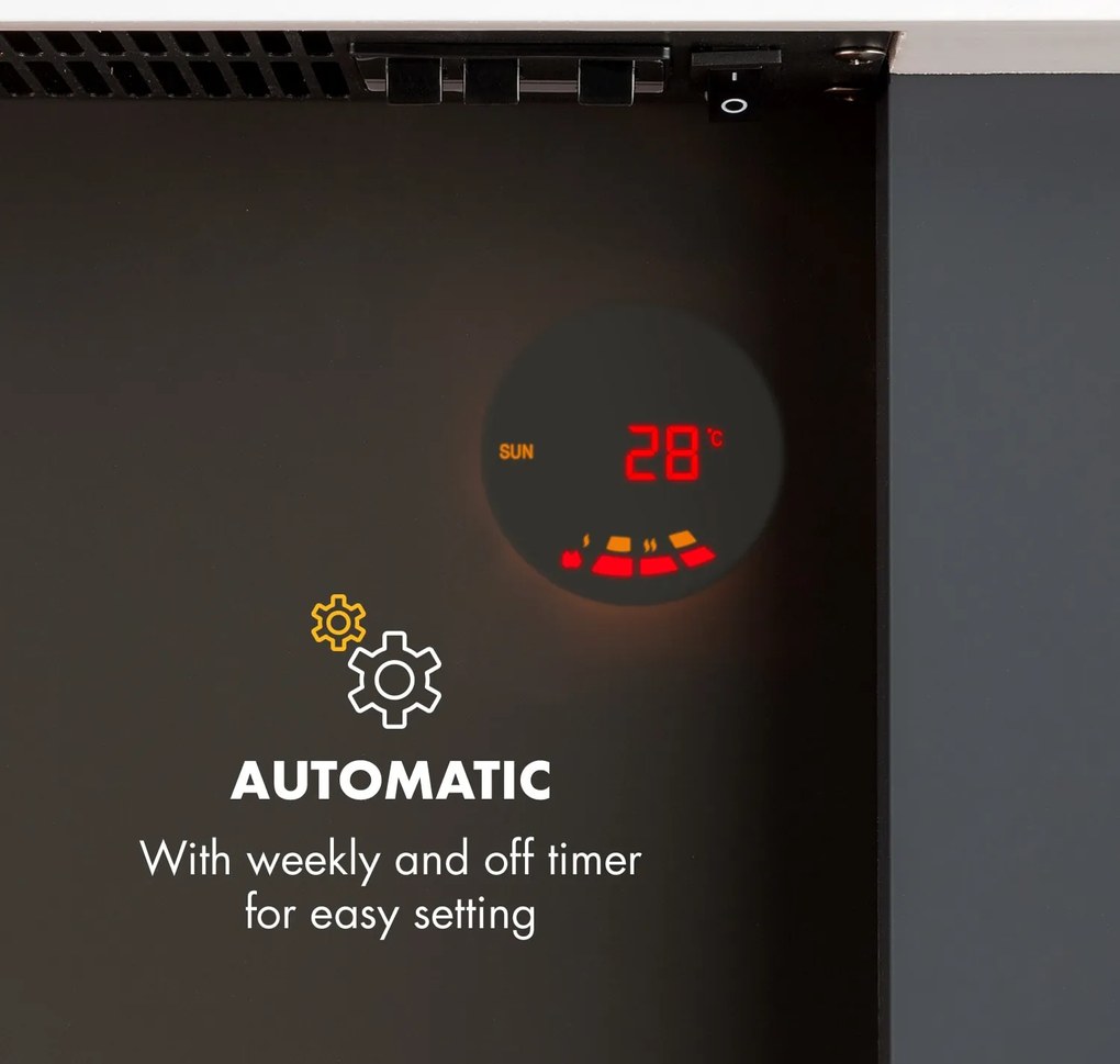 Klarstein Studio Light & Fire 2, elektrický krb, 1000/2000 W, MDF, diaľkové ovládanie, biely