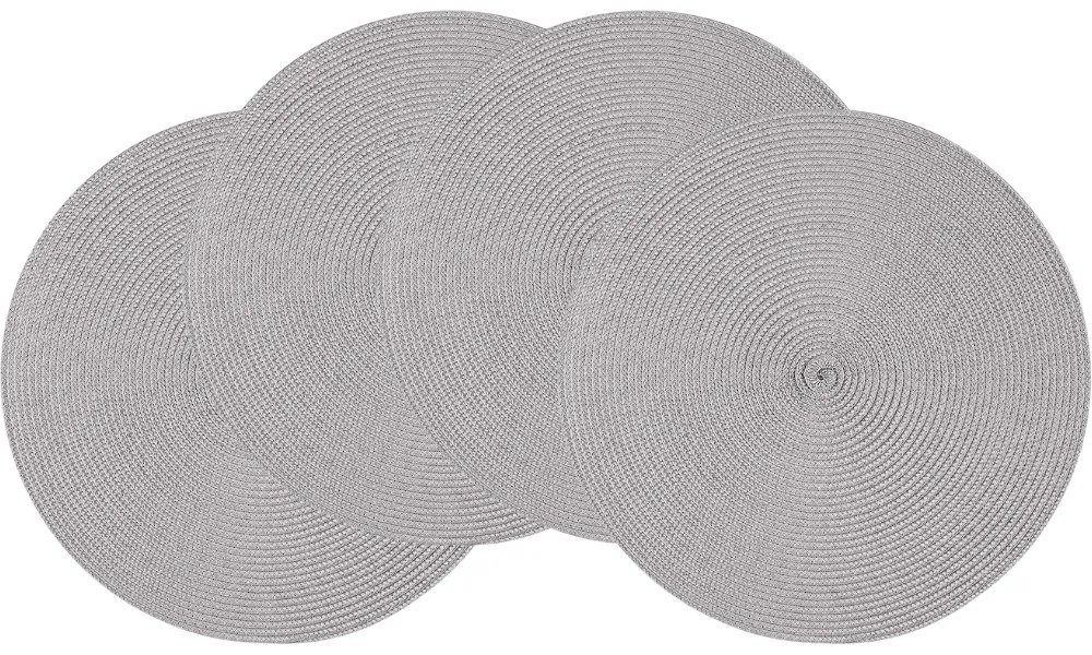 Altom Prestieranie Straw šedá, pr. 38 cm, sada 4 ks