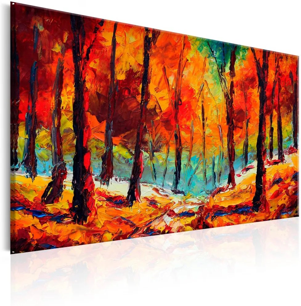 Bimago Ručne maľovaný obraz - Artistic Autumn 90x60 cm