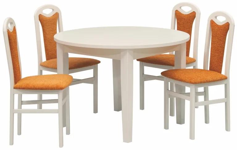 Stima okrúhly drevený jedálenský stôl FIT 95 Rozklad: + 35 cm rozklad, Odtieň: Biela, Rozmer: Ø 95 cm