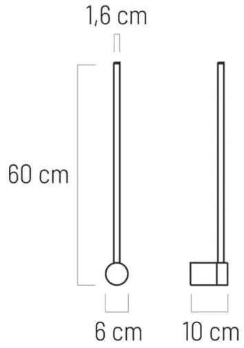 Klausen 141014 - LED Nástenné svietidlo VIZIO LED/7W/230V čierna