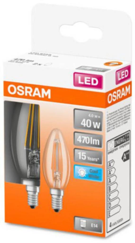 OSRAM Classic B LED žiarovka E14 4W 4.000K číra