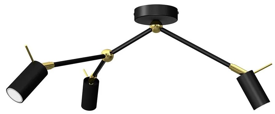 Bodové svietidlo IRIS 3xGU10/MR11/40W/230V čierna/zlatá