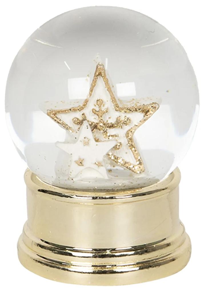 Malé zlaté sněžítko s hviezdou - Ø 4 * 6 cm