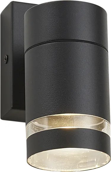 Moderné vonkajšie nástenné svietidlo čierne IP44 - Ensam