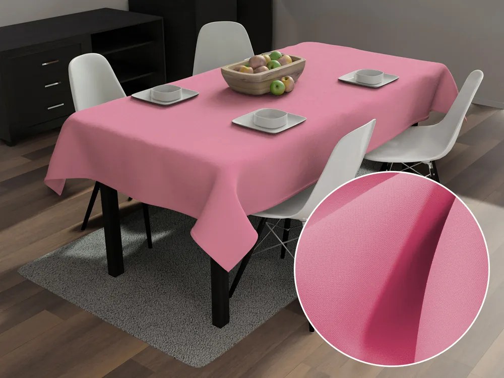 Biante Dekoračný obdĺžnikový obrus Rongo RG-027 Ružový 140x220 cm
