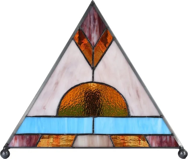 Stolová lampa Tiffany v tvare pyramídy - 26*26*30 cm