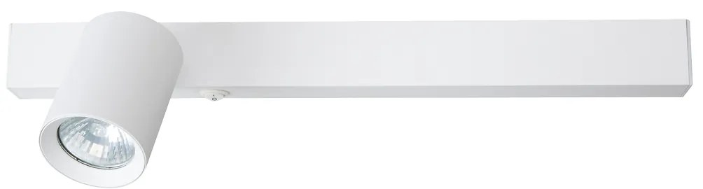 Nástenné svietidlo Magnet Left, 1x biele kovové tienidlo + 1x LED 5W, w