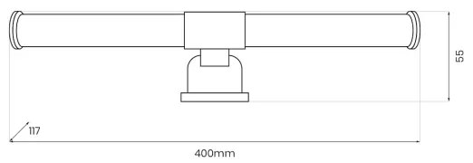 LED osvetlenie zrkadla do kúpeľne 2 v 1 APA LED/6W/230V 40 cm IP44 lesklý chróm