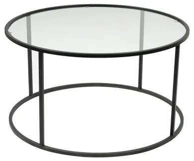 Konferenčný stolík BERLIN 45x80 cm čierna/číra