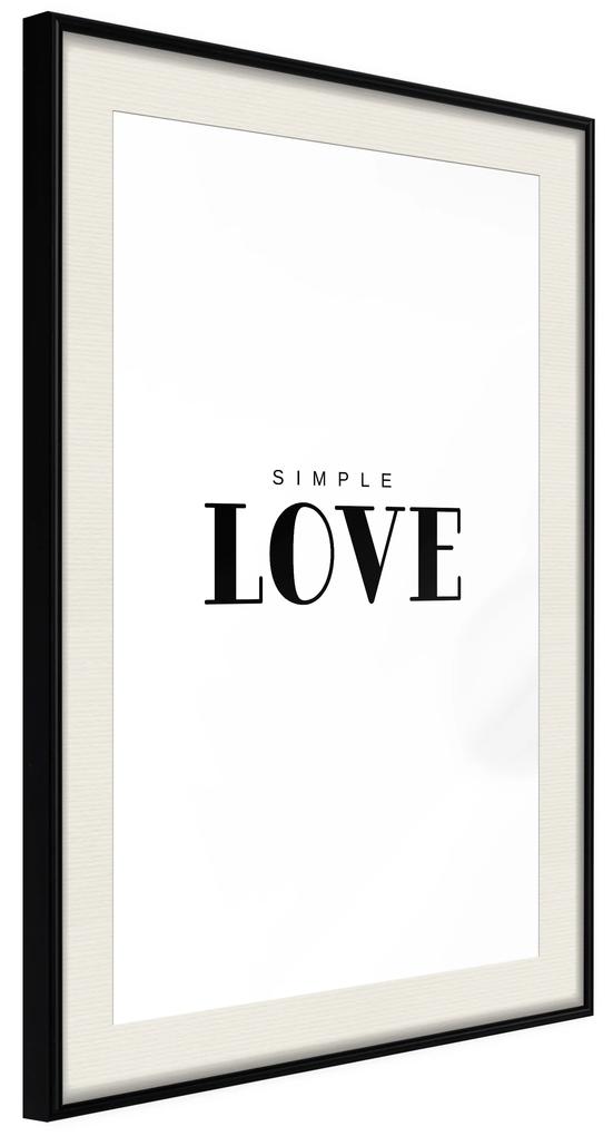 Artgeist Plagát - Simple Love [Poster] Veľkosť: 30x45, Verzia: Zlatý rám