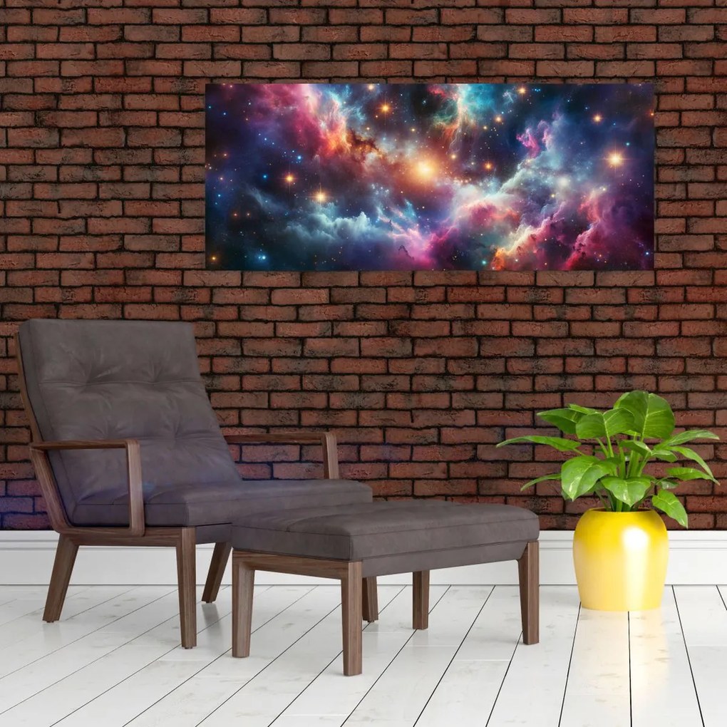 Obraz - Temný vesmír (120x50 cm)