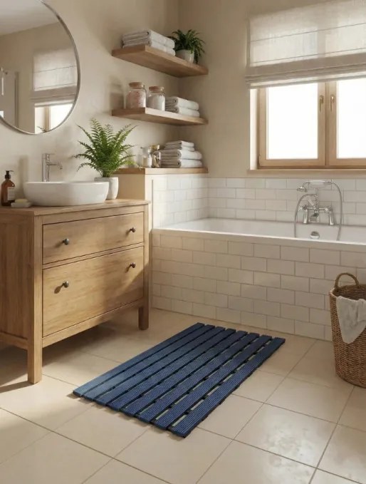 Kúpeľňová predložka modrá