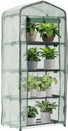 GARDEN LINE Záhradný skleník s policami PVC fólia 69 x 49 x 160 cm TUN0426