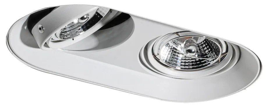 Okrúhle zapustené bodové svetlo biele GU10 70 mm 2-svetlo - Hubs