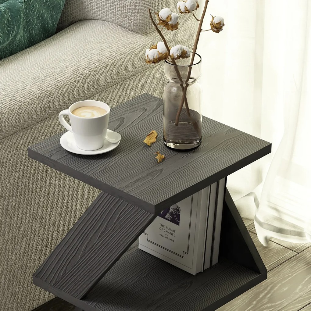 Odkladací stolík Albeni Black Wooden