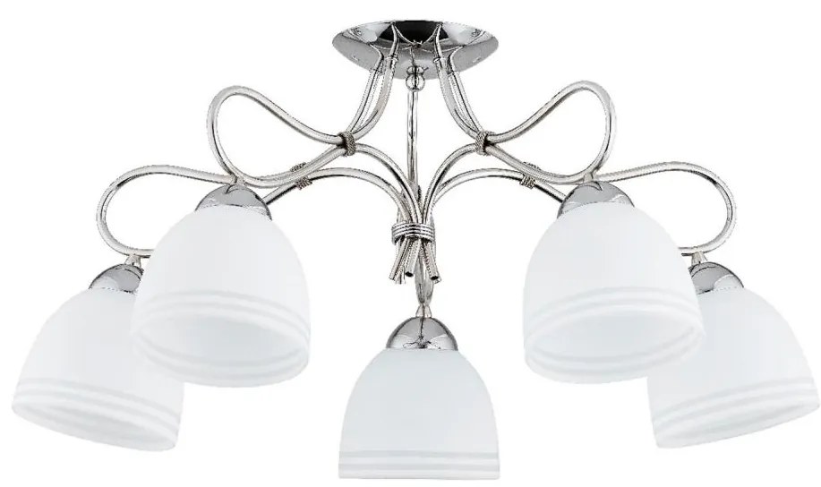 Prisadený luster FILA 5xE27/15W/230V lesklý chróm