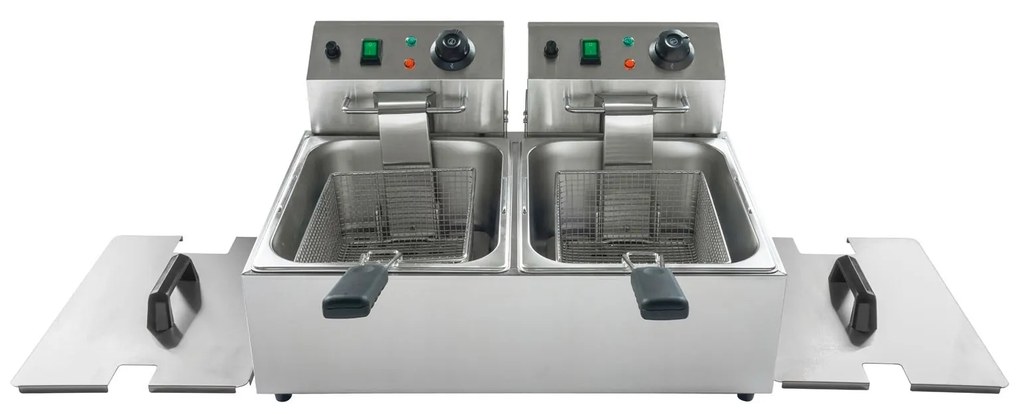 Profesionálna elektrická fritéza, 2× 6 l, 2× 2500 W
