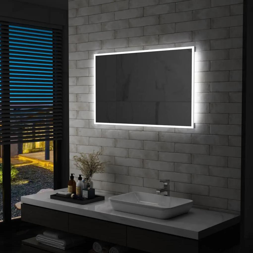 vidaXL Kúpeľňové LED nástenné zrkadlo 100x60 cm