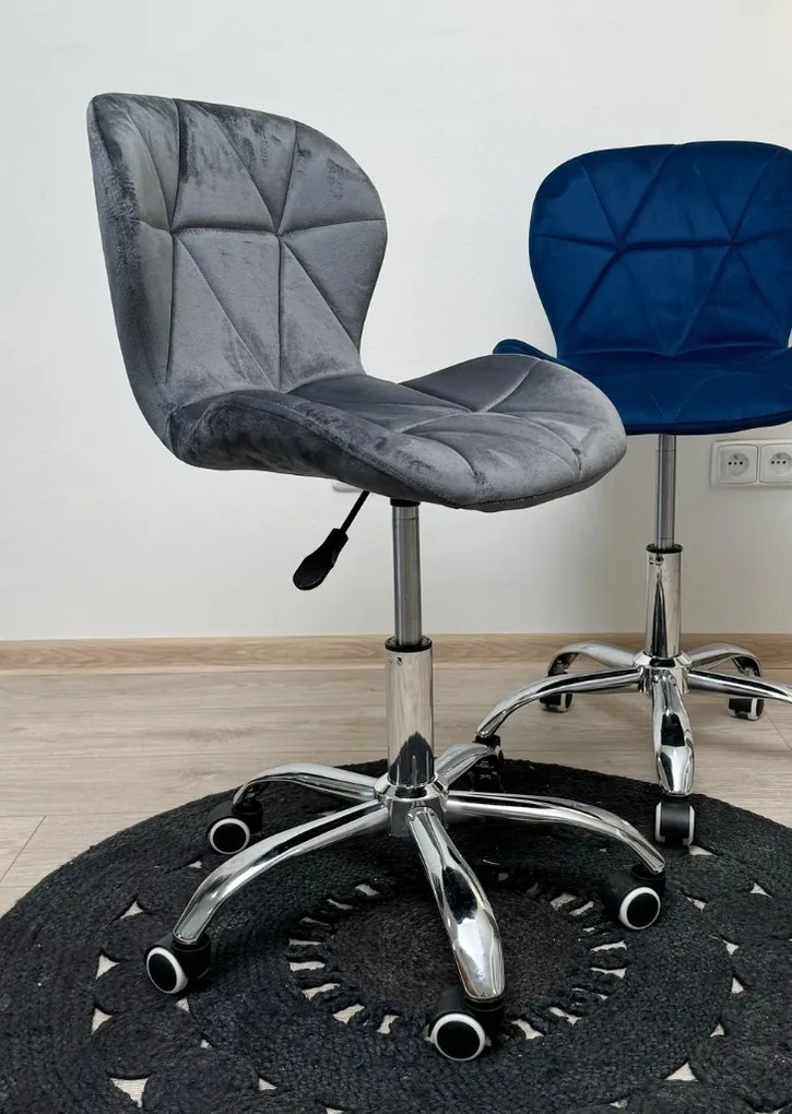 AKCIA Sivá kancelárska stolička AVOLA VELVET II. akosť