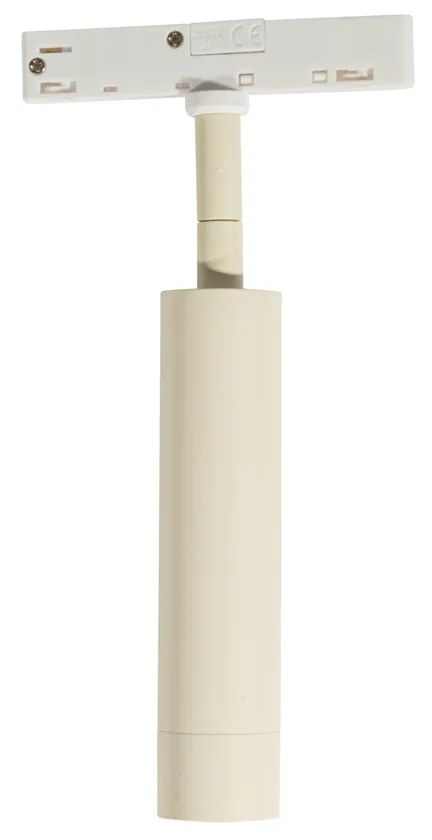 Moderné bodové svetlo béžové s bielou pre 1-fázový koľajnicový systém - Slimline Uzzy