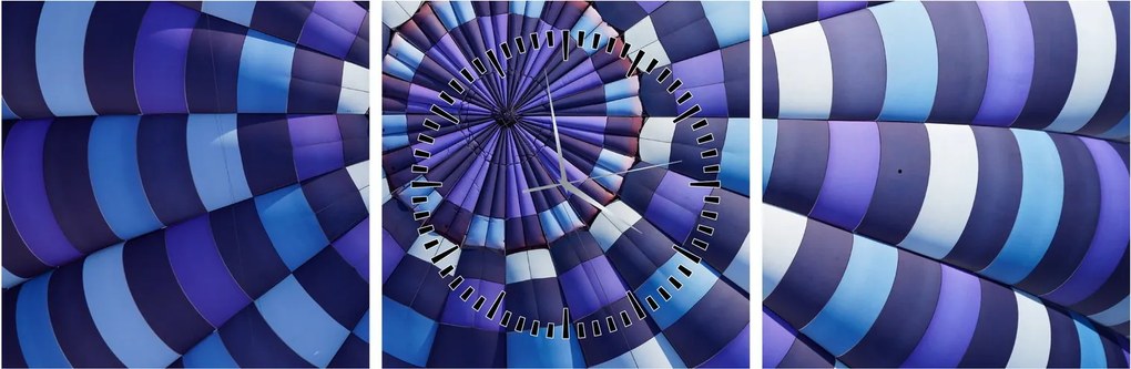Obraz štruktúry lietajúceho balóna (s hodinami) (90x30 cm)