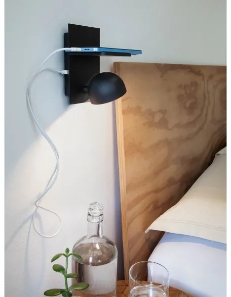 Redo 01-3491 - LED Nástenné bodové svietidlo SEIBI LED/7W/230V USB CRI 90 čierna