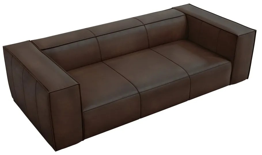 Tmavohnedá kožená pohovka 227 cm Madame - Windsor &amp; Co Sofas